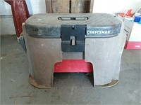 Craftsman tool box step with tools