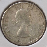 Silver 1959 Canadian dime