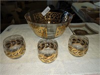 Bohemian Crystal bowls, & Georges Briard glass