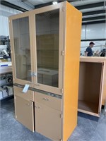 Cabinet w/glass shelves 45w x 24d x 80t