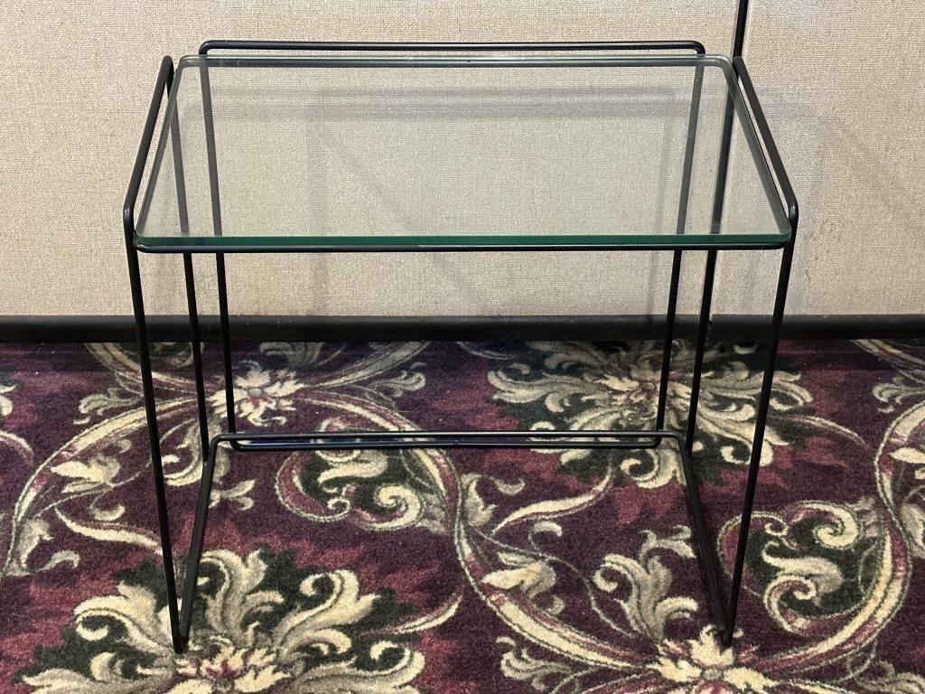 Metal & Glass Side Table