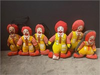 Set of 6 Ronald McD 5” Plush Dolls 81-85