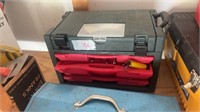 PLASTIC TOOL BOX WITH MISC TOOLS