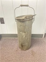 Vintage Metal Ash Bucket & Hand Shovel