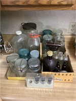 Vintage assorted jars