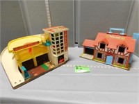 Fisher Price house and parking garage; no accessor