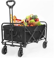 Collapsible Foldable Wagon  Heavy Duty - Black