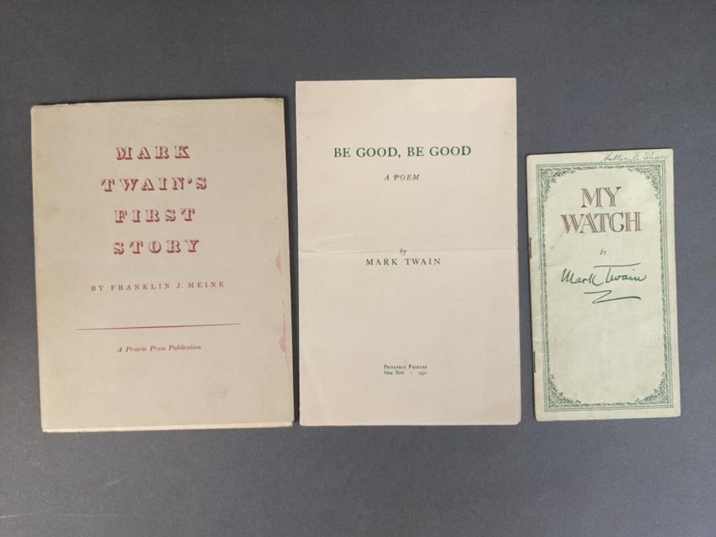 3 vols. Mark Twain pamphlets