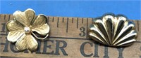 Pair Of Vintage 14K Gold Pins/Pendants