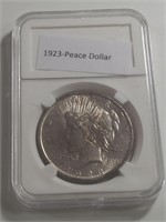 1923 PEACE $1 DOLLAR US COIN 90% SILVER