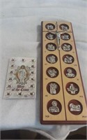 Wood Plaque with the 14 ways of the cross Jesus