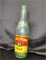 Vintage Green Bottle Set Royal Crown & Innisfallen