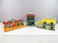 (3) Vintage Fisher Price Toy Houses