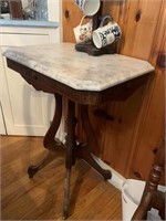 ANTIQUE MARBLE TOP PARLOR TABLE