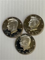 1985-S, 1986-S, 1987-S JFK Proof Halves x3