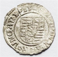 Hungry 1528 Ferdinand I silver Denar coin