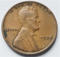 US 1938 "Lincoln" ONE CENT coin
