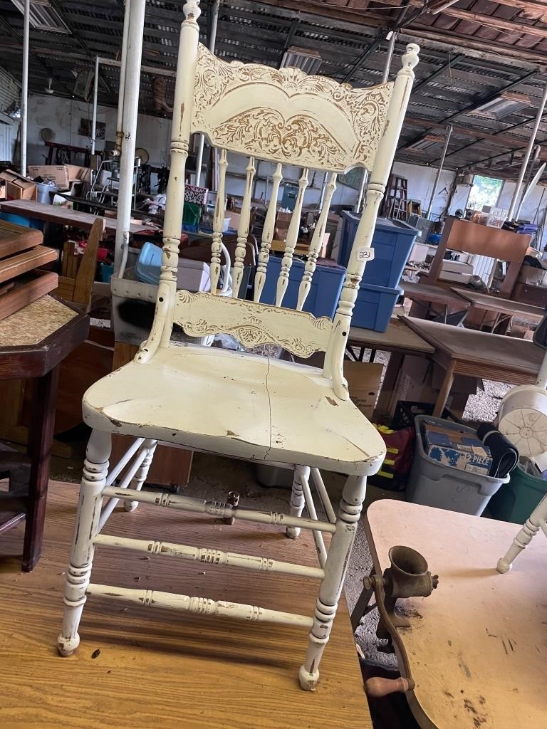 very pretty antique wooden chair