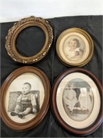 TRAY OF OVAL FRAMES