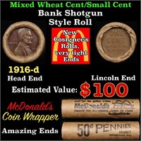 Lincoln Wheat Cent 1c Mixed Roll Orig Brandt McDon