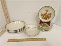 Meadowbrook Stoneware Salad Plates& Bowls