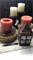 Assortment Of Candles & Candle Holders