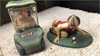 (2) Golf Figurines