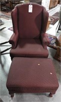 Pair of Best Chairs Co. Maroon upholstered