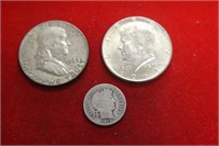 Lot of 3 90% Silver Coins