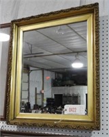 Gold framed wall mirror 30” x 26”