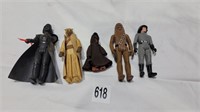 5 original 1977 star wars action figures