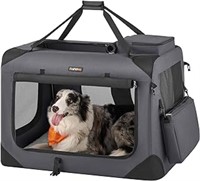Feandrea Dog Crate, Collapsible Pet Carrier, Xl,