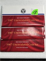 (4) Total 1987 Uncirculated Mint Sets