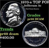 Proof 1970-s Jefferson Nickel TOP POP! 5c Graded p