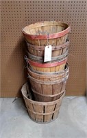 8 Vtg Bushel Wooden Baskets and Misc
