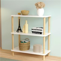 Youmechi End Table, 3-Tier Tall Side Table with Op