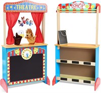 Wooden Puppet Theater, Double-Sided, 3-8Y