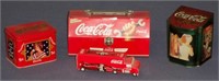 Assorted Coca-Cola tins