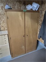 Wooden Cabinet  6" Tall, 4' Wide, 2' Deep