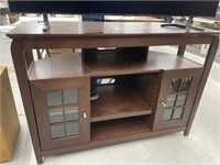 Entertainment Unit With Glass Doors, 46x20x32 "