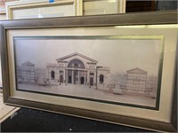 Framed Bibliotheque Building Art