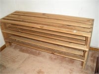 Wooden Shoe Rack  48x16x18 inches