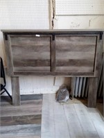 Full size Gray Barn door head board