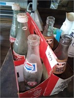 Glass Coca-Cola A&w Pepsi bottles