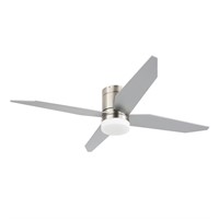 LEDLUX 52" Ceiling Fan with Light and Remote, Flus