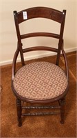 Vintage Wooden Sewing Chair- 17 inches wide