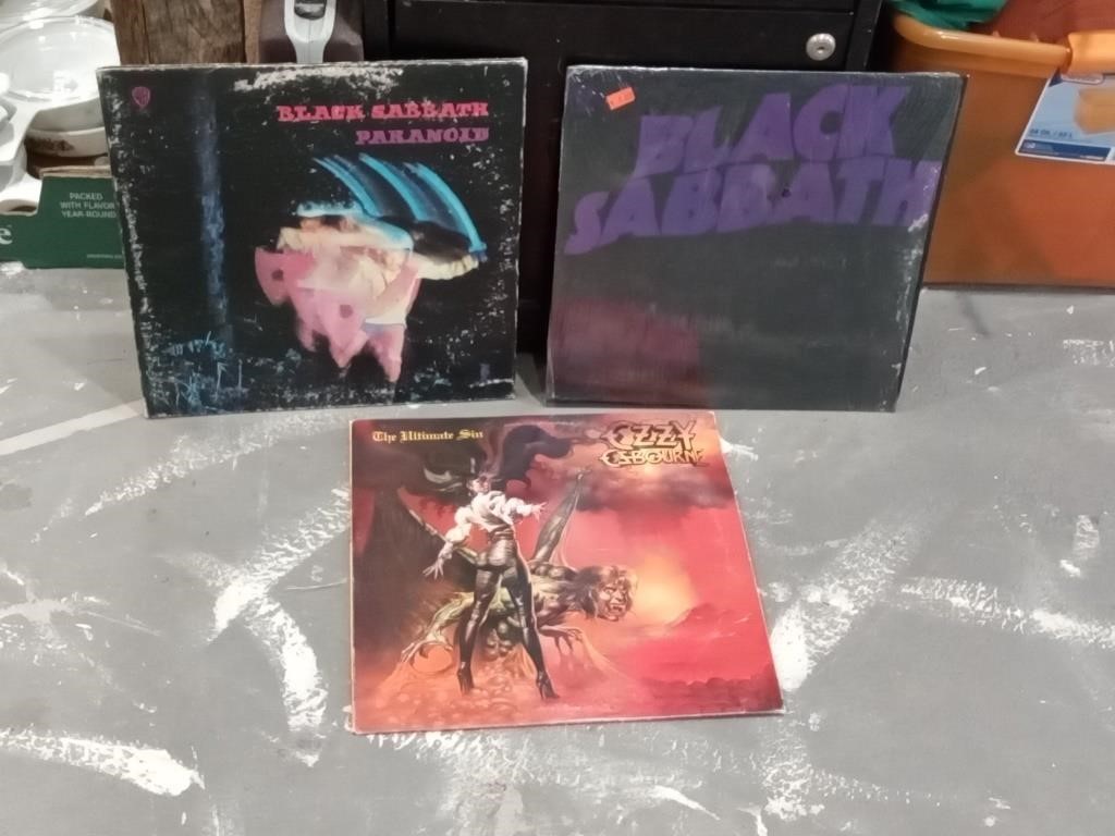 2 Black Sabbath & 1 Ozzy Osbourne albums