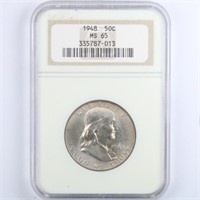 1948 Franklin Half Dollar NGC MS65