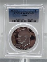 1976-S PCGS PR69DCAM Proof Silver Ike Dollar