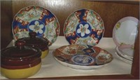 Imari and hand-painted plates